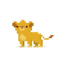 Lion King Minecraft Pixel Art