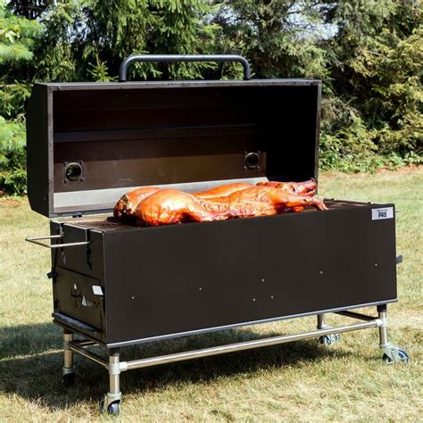 Backyard Pro 554SMOKR60KD 60" Charcoal / Wood Smoker Grill with Adjustable Grates and Dome in ...