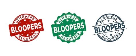 Premium Vector | Bloopers Sign or Stamp Grunge Rubber on White Background