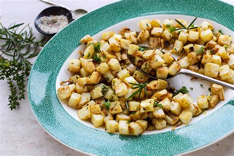 Roasted Celeriac with Rosemary and Garlic (parmentier-style) - food to glow