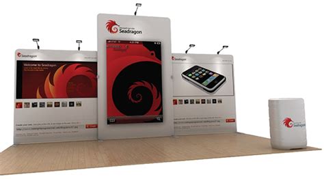 Seadragon 20’ WaveLine Tension Fabric Display Media Kit | Pop Up Exhibits Displays |Tension ...