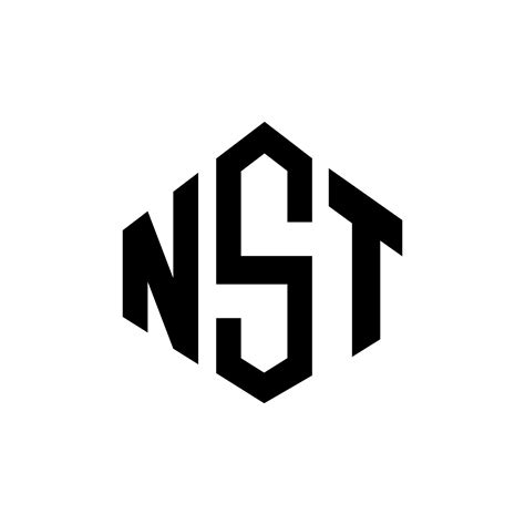 diseño de logotipo de letra nst con forma de polígono. diseño de ...