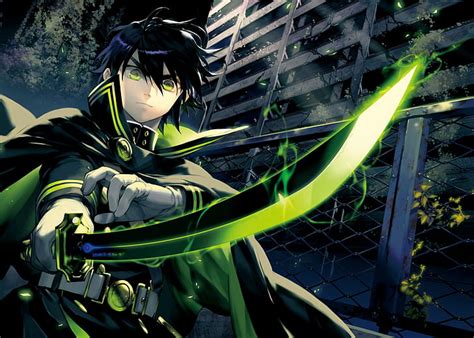 HD wallpaper: Owari No Seraph, anime, anime boys, green, green eyes | Wallpaper Flare