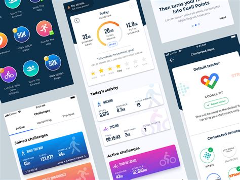 Fitness tracker app by Chris Casey on Dribbble