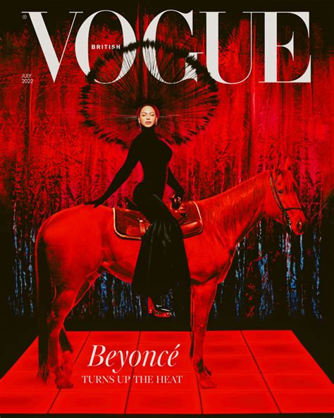 Beyonce’s Black Dress On Horse For Vogue UK Cover: Photos – Hollywood Life