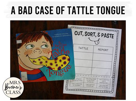 A Bad Case of Tattle Tongue | Book Study & Tattle Rules Poster | Mrs. Bremer's Class