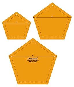 Amazon.com: Pentagon Quilting Patchwork Shape Scale Template Set of 3 Pcs