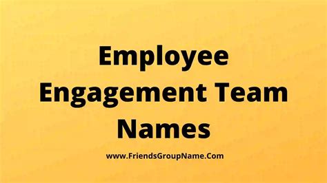 Employee Engagement Team Names 2024