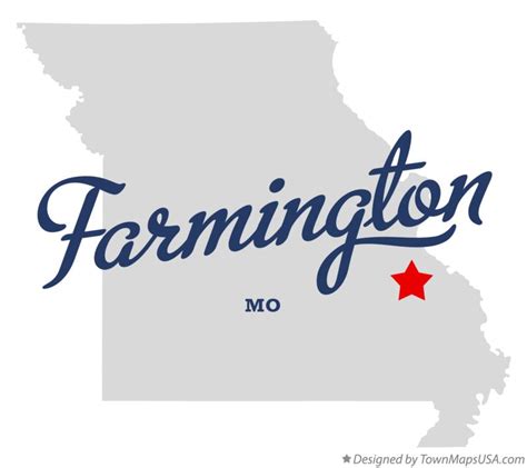 Map of Farmington, MO, Missouri