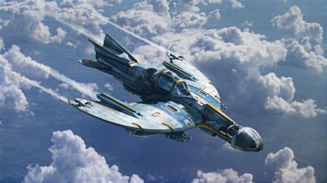 Download Sci Fi Spaceship HD Wallpaper by Malte Madsen