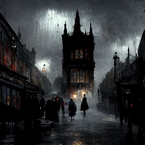 Victorian London Street Night