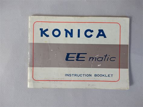 Konica Eematic Camera Instruction Manual VINTAGE 1960s - Etsy