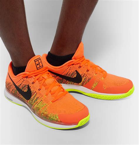 Nike Rubber Zoom Vapor Flyknit Tennis Sneakers in Bright Orange (Orange ...