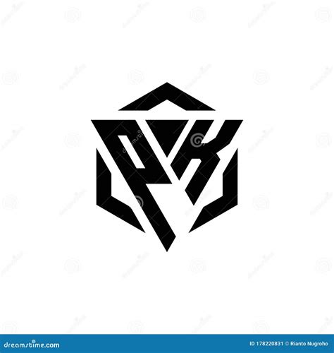 PK Logo Monogram with Triangle and Hexagon Modern Design Template Stock Vector - Illustration of ...