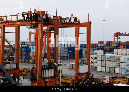 Colombo Port Authority Container Terminal,Gantry Cranes,Ships Unloading ...