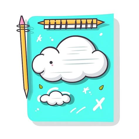 Premium AI Image | Cute Vector Sticker Design with Lined Paper for Writing Generative AI