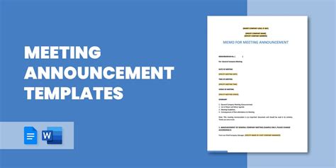 4+ Meeting Announcement Templates - PDF, Word | Free & Premium Templates