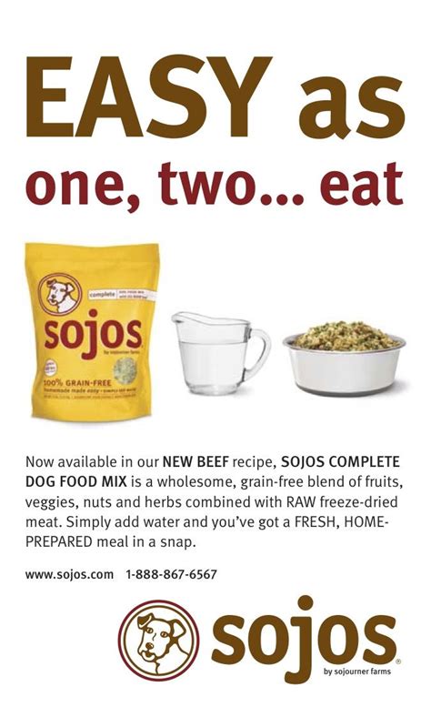 Sojos: Easy as one, two...eat! Sojos Pet Food | Dog food recipes ...