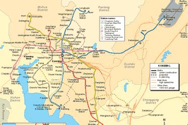 Kunming - city map | Country profile | Railway Gazette International