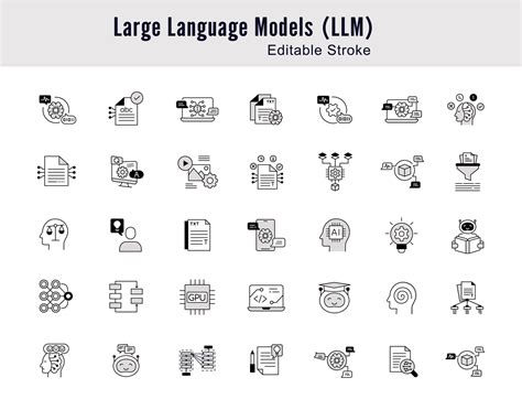 Language Model Icons. LLM Icons. NLP, Artificial Intelligence Icons. Machine Learning Icons ...