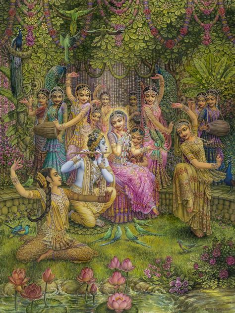 Kunj Kirtan Giclee | Bhakti Art | Spiritual Krsna Art & ISKCON ...