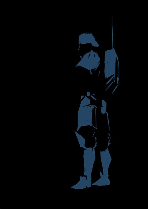 the silhouette of a man with a helmet on standing in front of a black ...