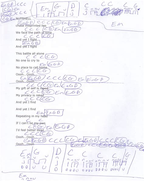 Nutshell (Alice In Chains) Guitar Chord Chart Guitar Notes Chart, Guitar Chord Chart, Ukulele ...