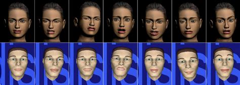 Emotional facial expression animations by Miralab (up) and Image Coding ...