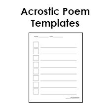 Acrostic Poem Template