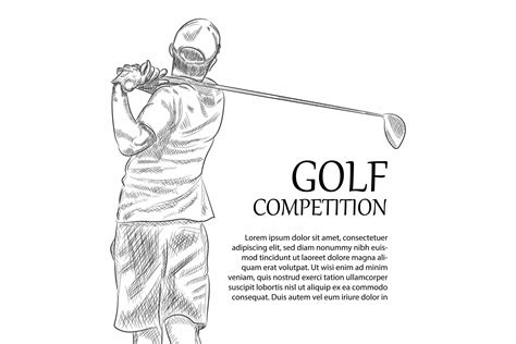 Golfer Swing on Golf Competition. Graphic by Arazon Vector · Creative ...