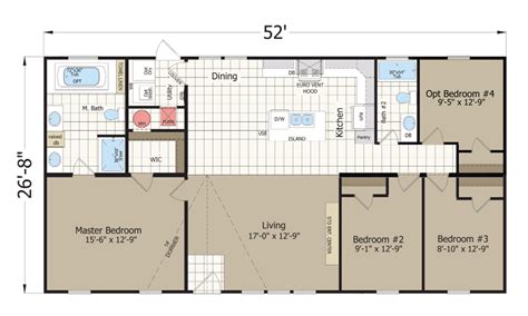 4 Bedroom Double Wide Mobile Homes Floor Plans : Floor plans help you visualize the living ...