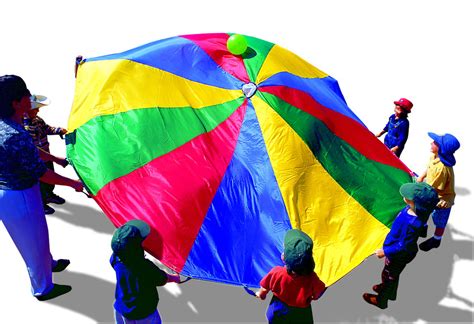 20 Ft & 24 Ft Colorful Parachute With Bag For Kids - Buy Different Colour Parachute,Rainbow ...