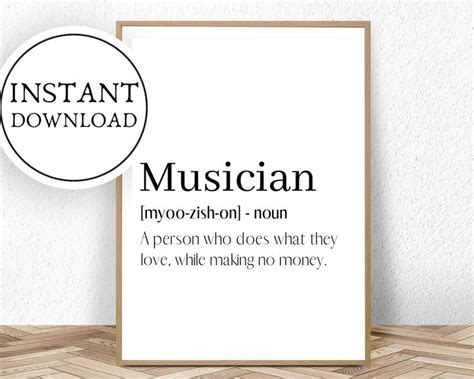 Musician Definition Print Digital Download | Pronto Shop | Music print ...