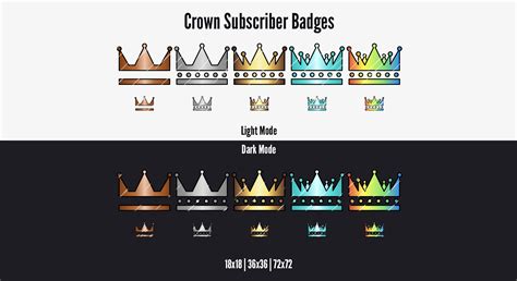 Twitch Subscriber Badges | Twitch Sub Badges | Crown | Badge, Twitch ...