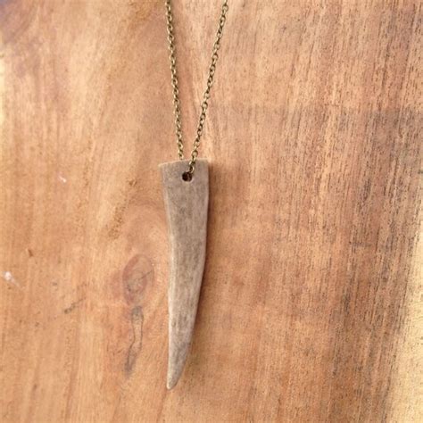 Items similar to Antler Tip Necklace - Deer Antler Jewelry - Layering ...