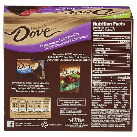 Dove Dark Chocolate Nutrition Facts - Nutrition Ftempo