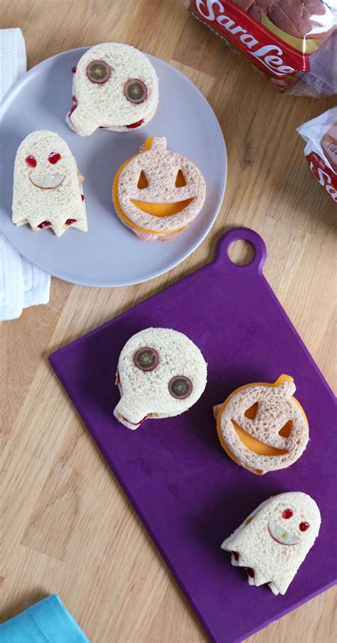 Spooktacular Sandwiches Recipe | Recipe | Halloween snacks, Festive cookies, Pb and j sandwiches