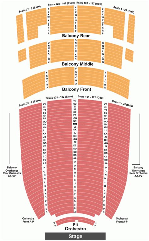 Paramount Theater Oakland Seating Chart - Theater Seating Chart