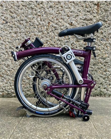 ** RARE ** Brompton Claret (Purple) M3L, Sports Equipment, Bicycles & Parts, Bicycles on Carousell