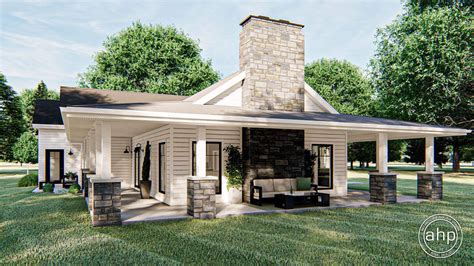 Barndominium House Plan w/ Wrap Around Porch and Open floor plan | Livingston | Architektur ...