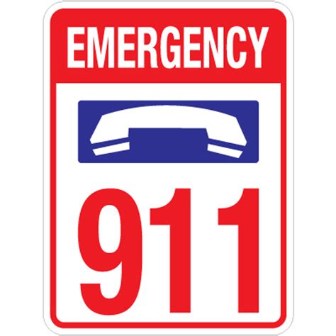 Emergency 911 Sign - 17" x 23" - Signquick