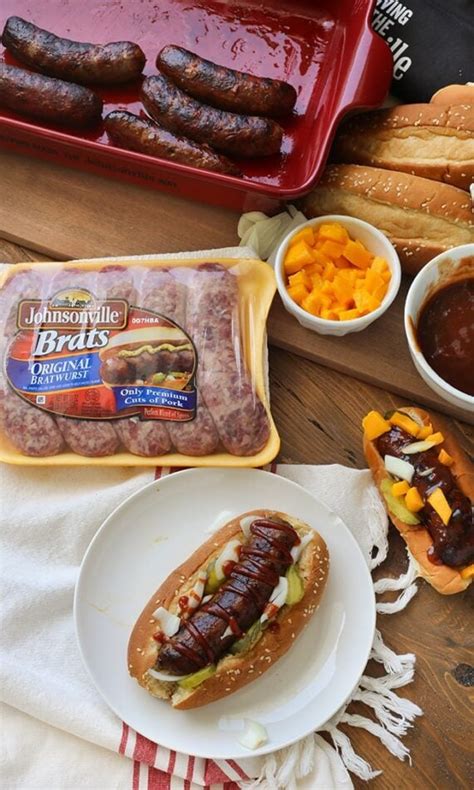 Wisconsin Beer Brats with Stadium Sauce - Swanky Recipes