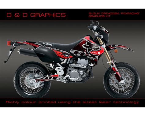 DRZ400 SM 400S 400E Fox Racing full Graphics Kit