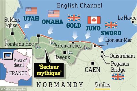 D-Day heroes wiped off the map by the French: Veterans' fury after tourism chiefs ignore Sword ...