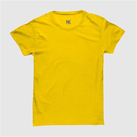 Yellow Plain T-shirts | Yellow Solid T-shirts | nikfashions