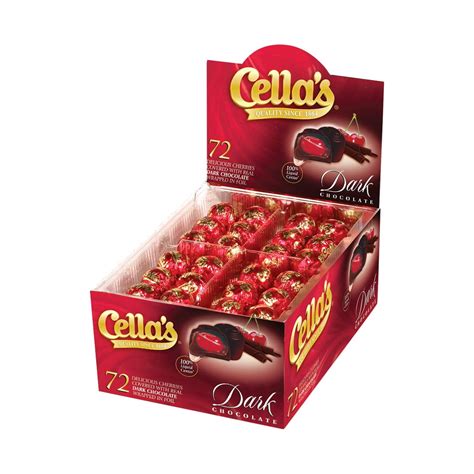 Cellas Dark Chocolate Covered Cherries, 72-Count Box - Walmart.com - Walmart.com