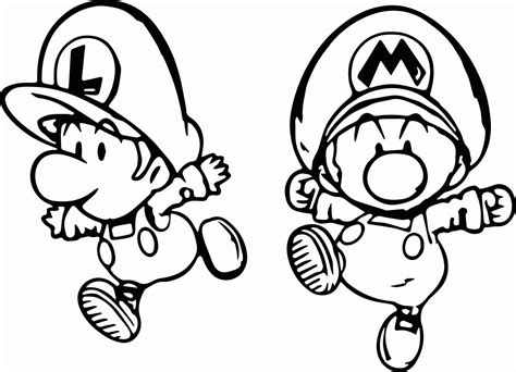 Baby Mario And Baby Luigi Coloring Pages at GetColorings.com | Free ...