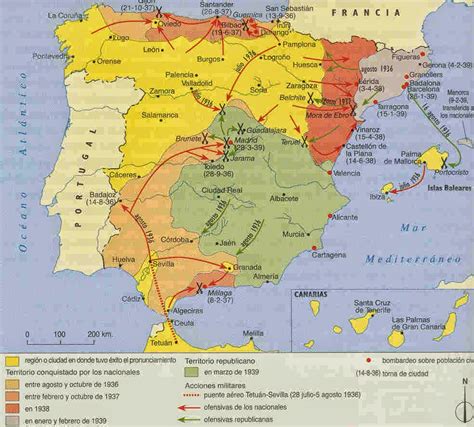 HISTORIA ESPAÑA IES VENANCIO BLANCO: MAPA Y CAUSAS DE LA GUERRA CIVIL ESPAÑOLA (1936-1939)