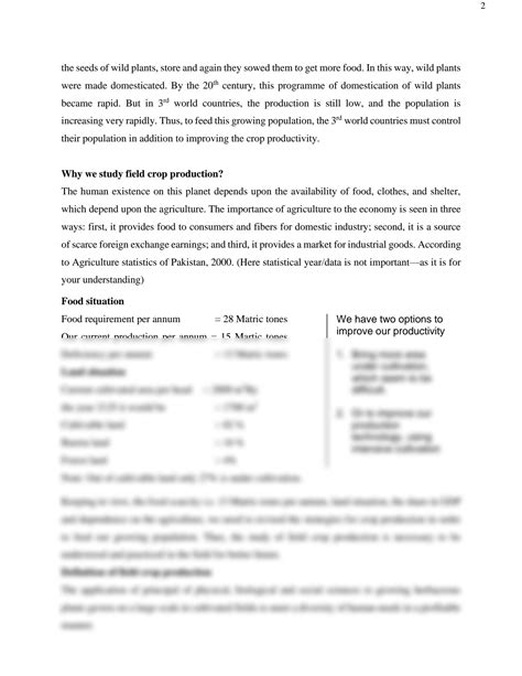 SOLUTION: Agronomy definition and its scope - Studypool