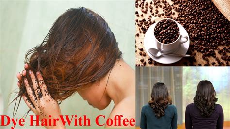 Easy Steps Dying Hair with Coffee before and after Naturally - YouTube